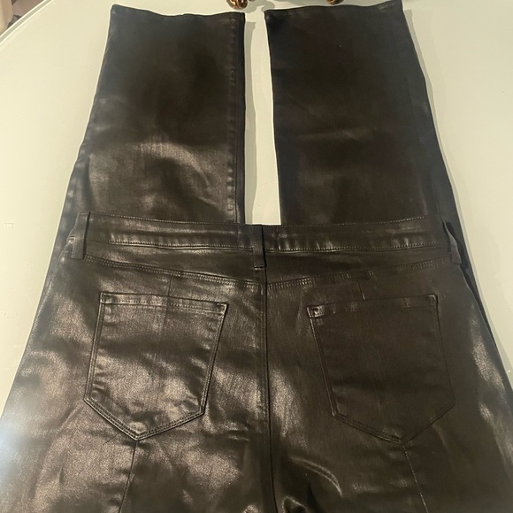 New L'AGENCE Ginny High Rise Coated Ankle Zip Straight Leg Sz 33 Retail $330 - Picture 7 of 15
